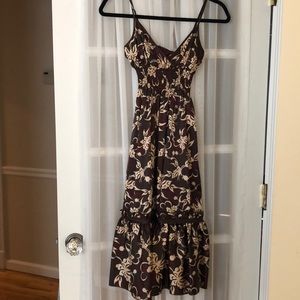 Spaghetti strap flowered dress